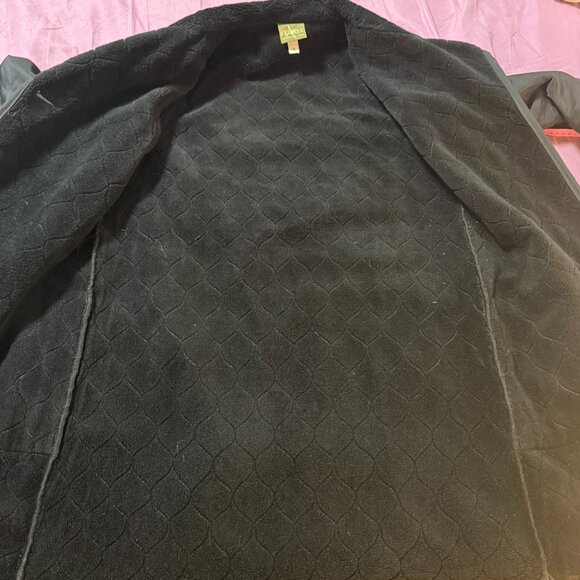 Maralyce Ferree Scarborough, Maine black button-down textured coat size small - Picture 7 of 10